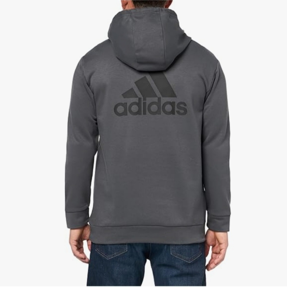 NWT adidas Mens Sport Fleece Hoodie Sweatshirt, Size Small - Picture 2 of 5